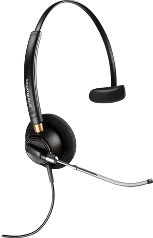 Call Center Grade Corded Headset for Desk Phones - Plantronics HW510V