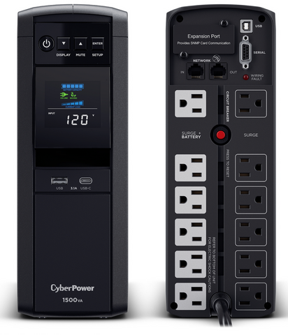 COLONY UPS Power Backup 1500VA 1000W | CP1500PFCLCD