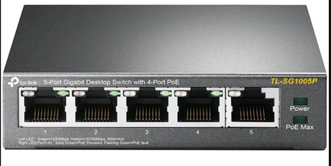 5 Port w 4 PoE Gigabit Switch | TP-Link TL-SG1005P