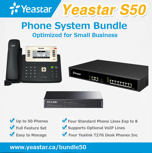 Standard Phone System Bundle for Non-VoIP Phone Lines and up to 50 pho ...